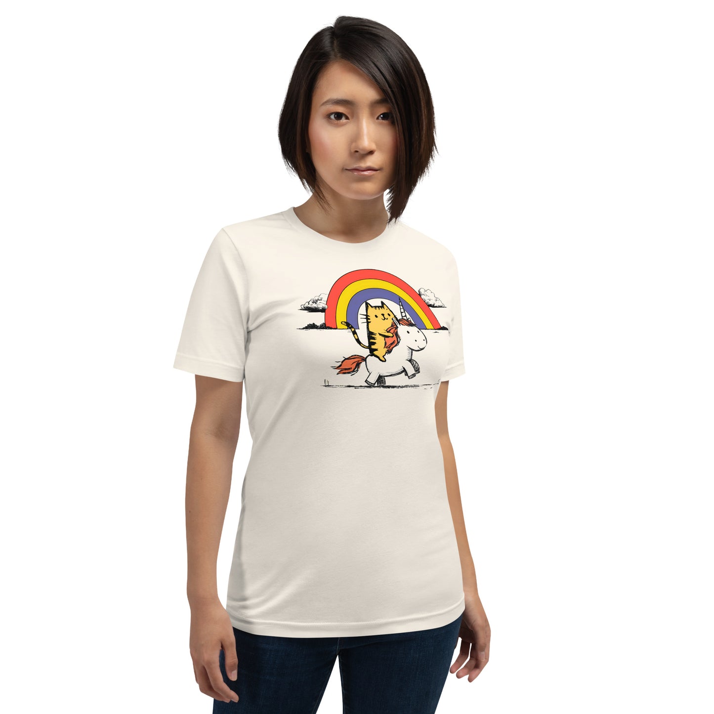 Cat on a Unicorn Unisex T-Shirt