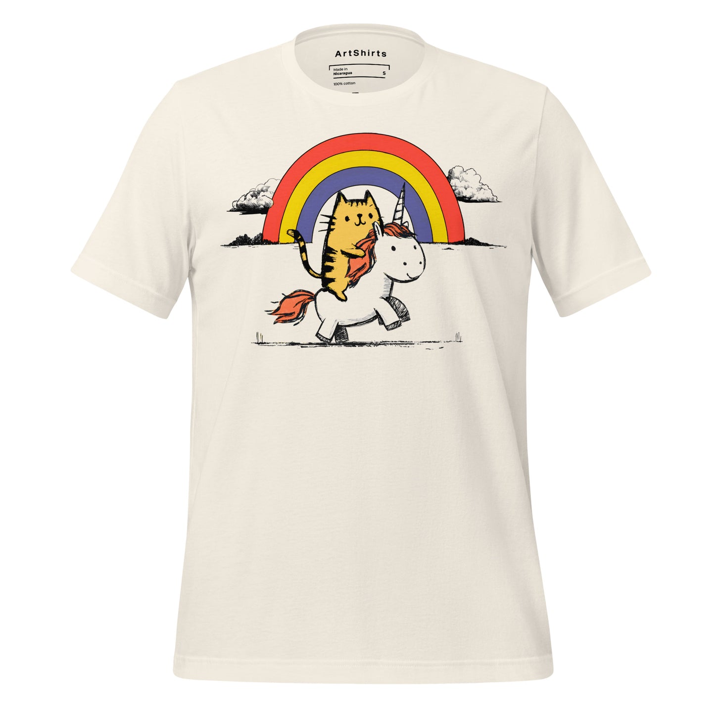 Cat on a Unicorn Unisex T-Shirt