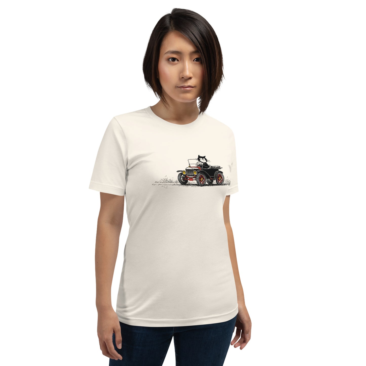 Driving Cat Unisex T-Shirt