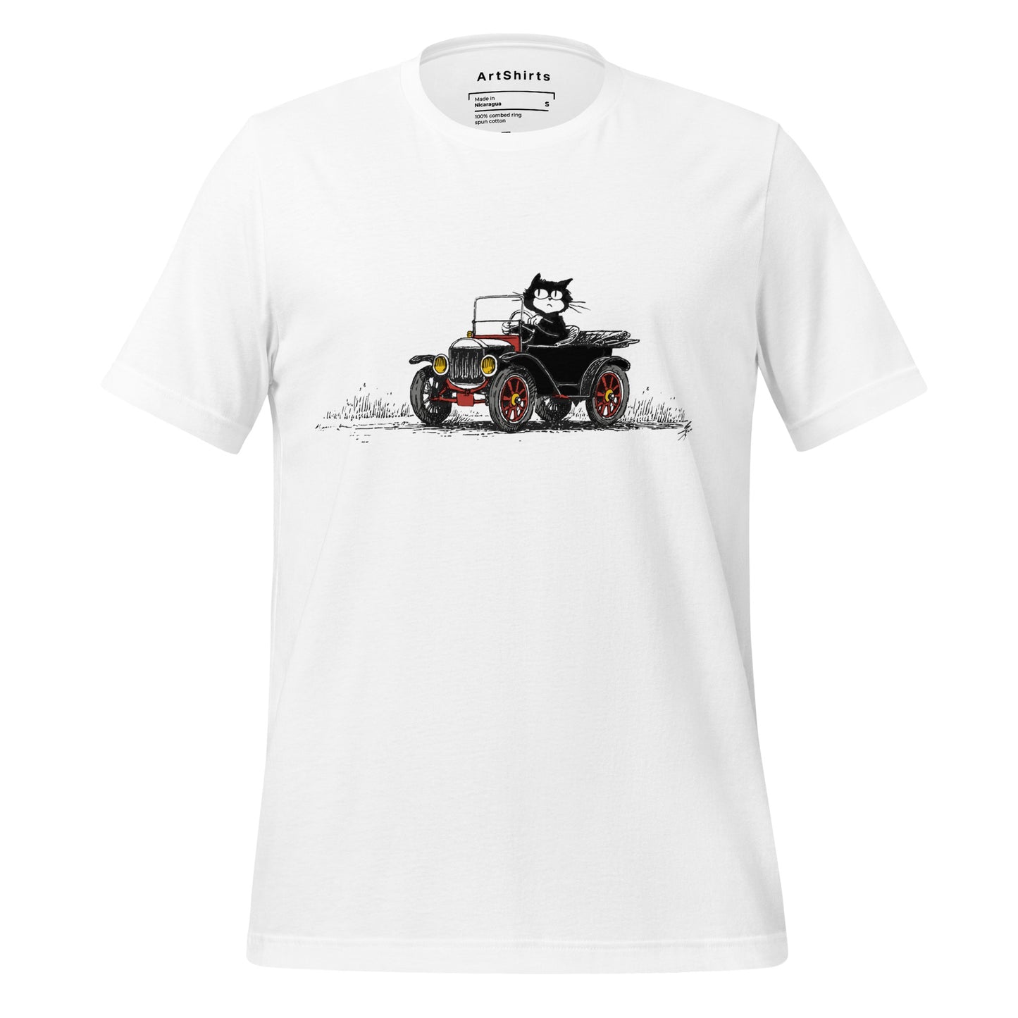 Driving Cat Unisex T-Shirt