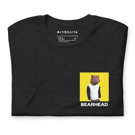 BEARHEAR BEARHEAR Logo Yellow Square - Premium Black Short Sleeve T-Shirt