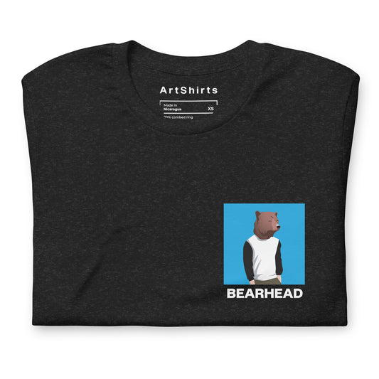 BEARHEAR BEARHEAR Logo Blue Square - Premium Black Short Sleeve T-Shirt