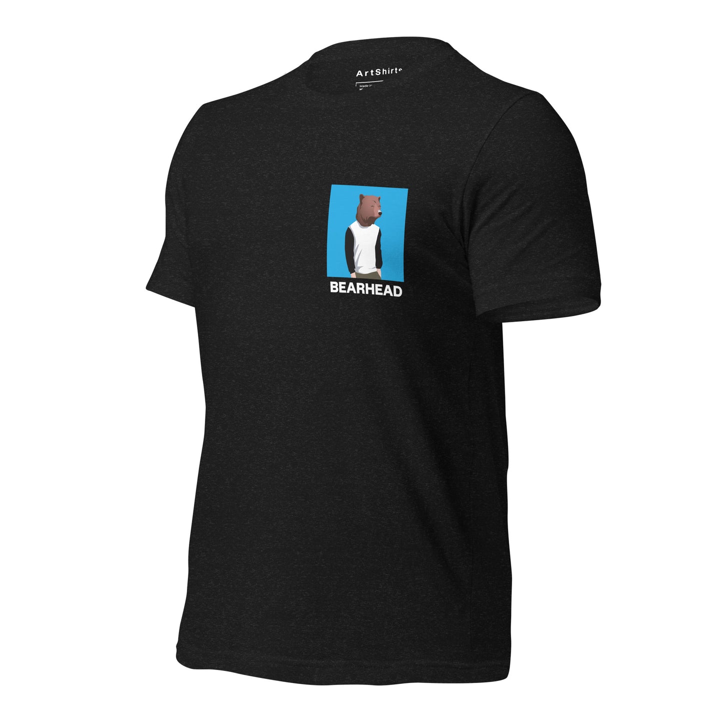 BEARHEAR BEARHEAR Logo Blue Square - Premium Black Short Sleeve T-Shirt