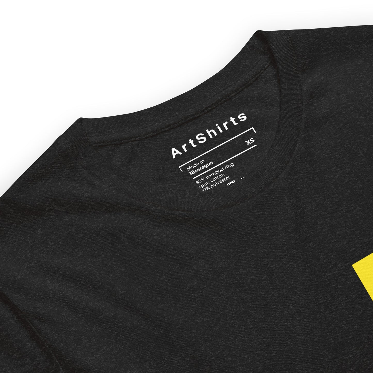 BEARHEAR BEARHEAR Logo Yellow Square - Premium Black Short Sleeve T-Shirt