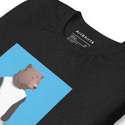 BEARHEAR Large Blue Square - Premium Black Short Sleeve T-Shirt