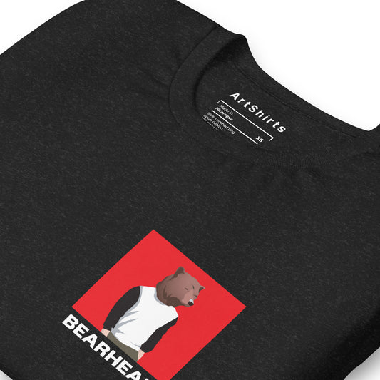 BEARHEAR BEARHEAR Logo Red Square - Premium Black Short Sleeve T-Shirt