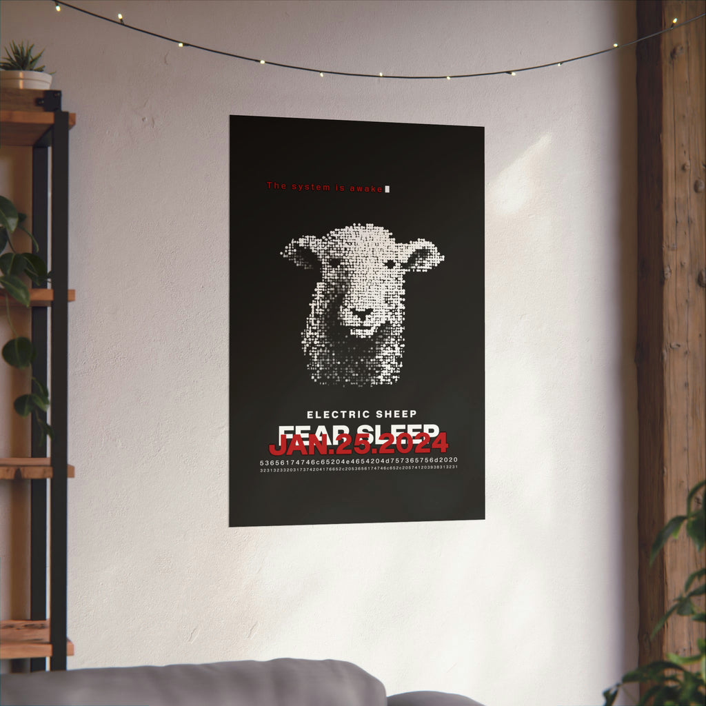 Electric Sheep Matte Vertical Poster