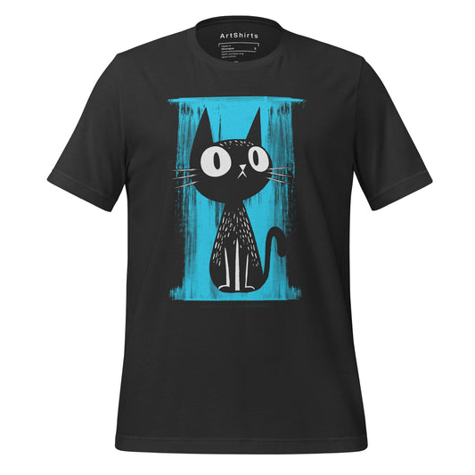Blue Paint Cat Unisex T-Shirt