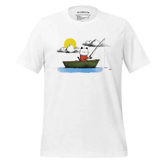 Gone Fishing Cat Unisex T-Shirt