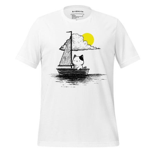 Cat in the Boat Unisex T-Shirt