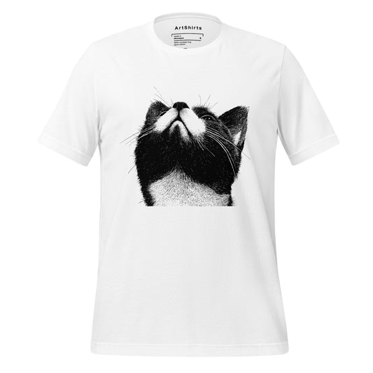 Cat Looking Up Unisex T-Shirt