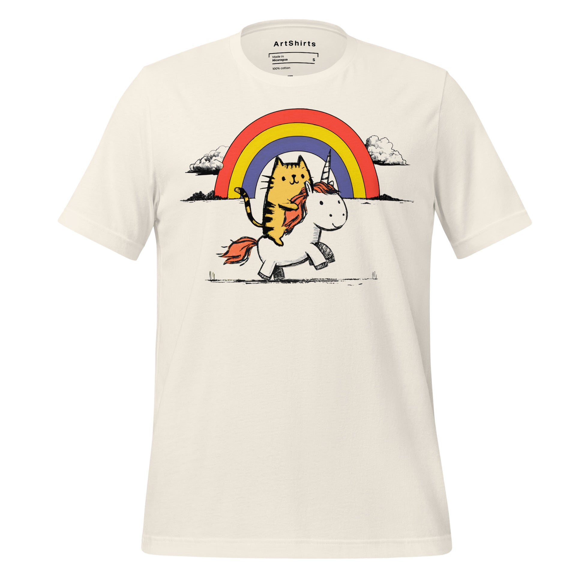 Cat on a Unicorn Unisex T-Shirt