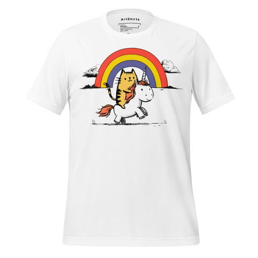 Cat on a Unicorn Unisex T-Shirt