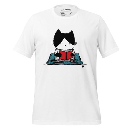 Kitty Reading Book Unisex T-Shirt