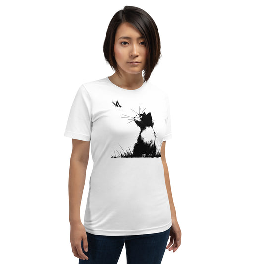 Kitty & Butterfly Unisex T-Shirt