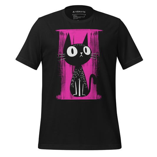 Pink Paint Cat Unisex T-Shirt