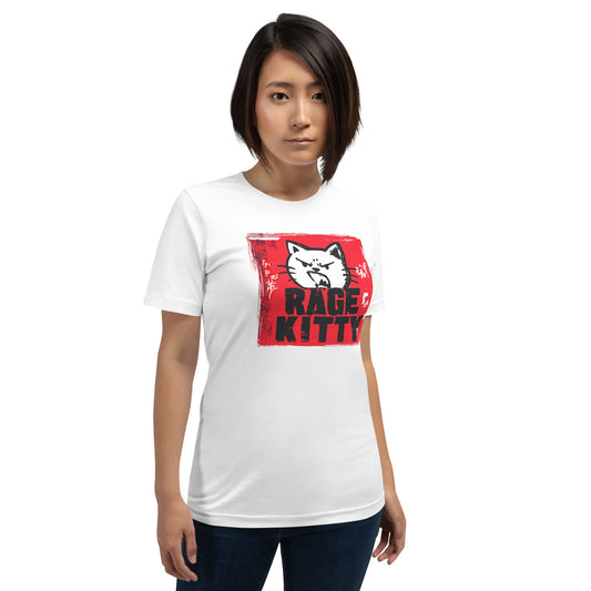 Rage Kitty Square Unisex T-Shirt