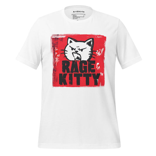 Rage Kitty Square Unisex T-Shirt