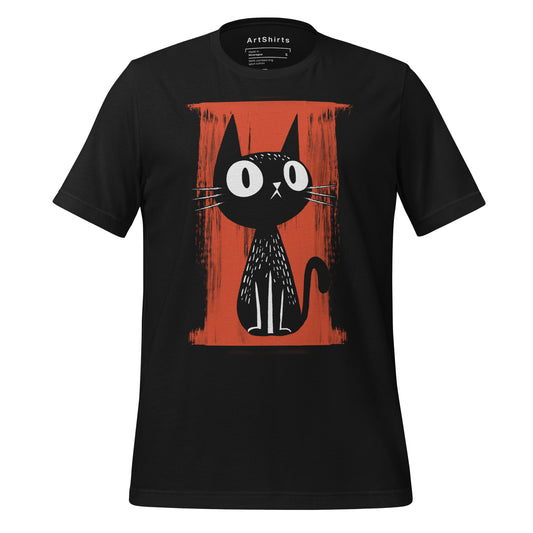 Red Paint Cat Unisex T-Shirt