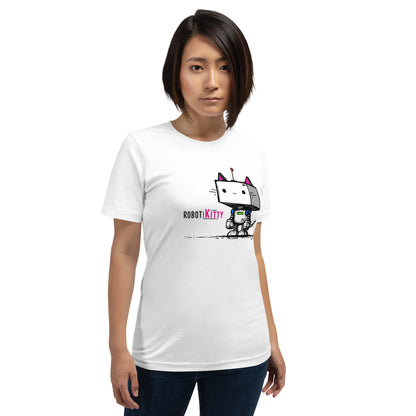 Pink Robot Kitty Unisex T-Shirt