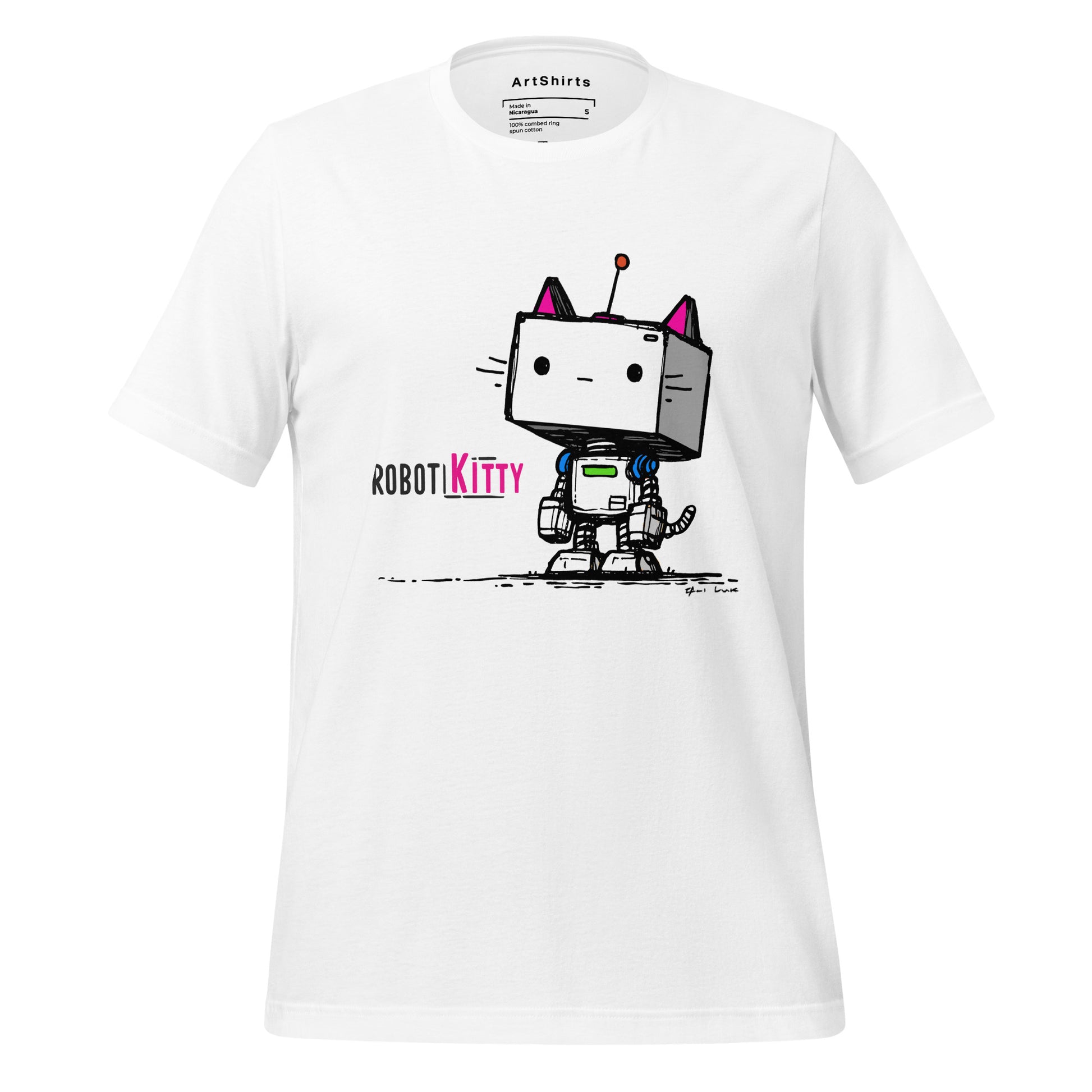 Pink Robot Kitty Unisex T-Shirt