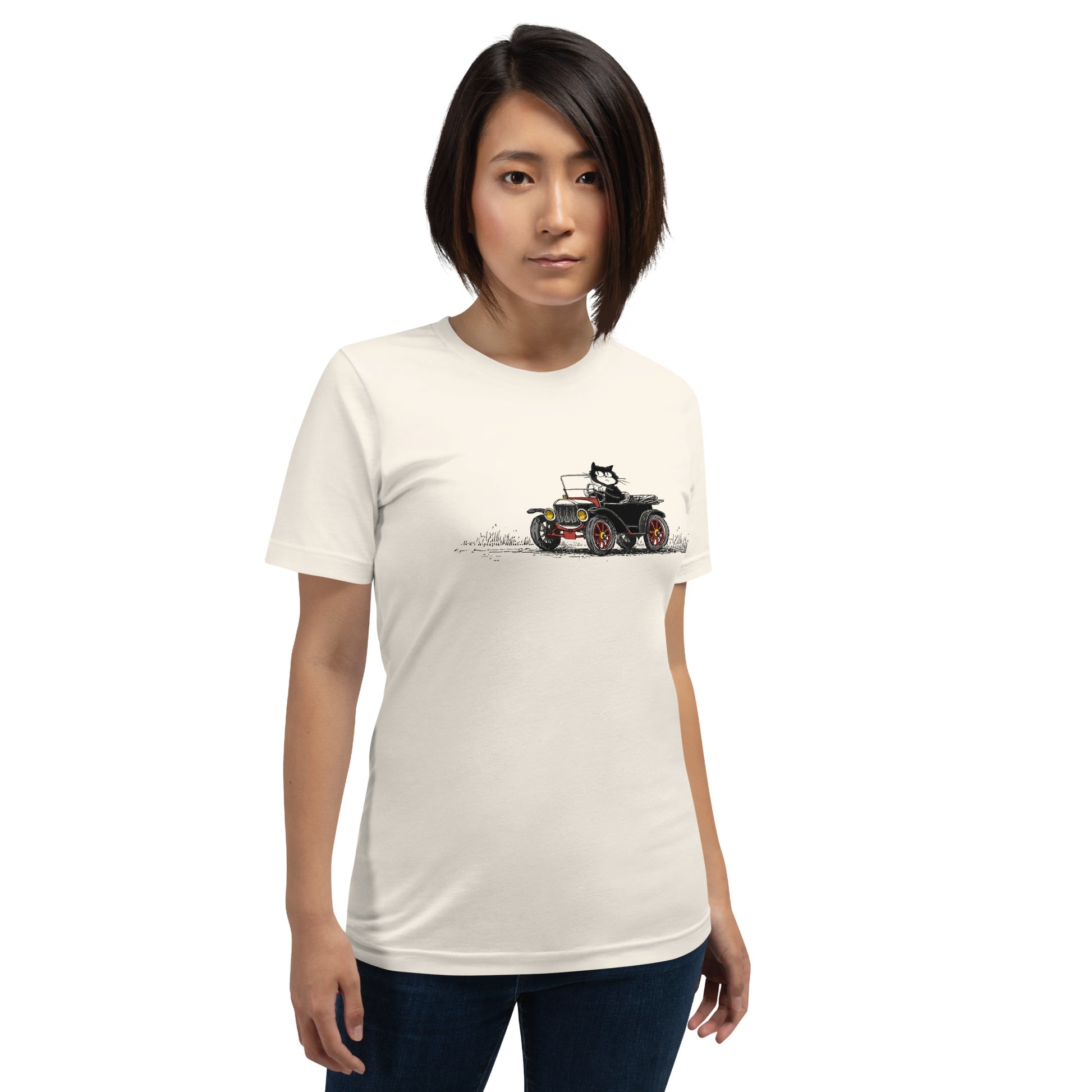 Driving Cat Unisex T-Shirt
