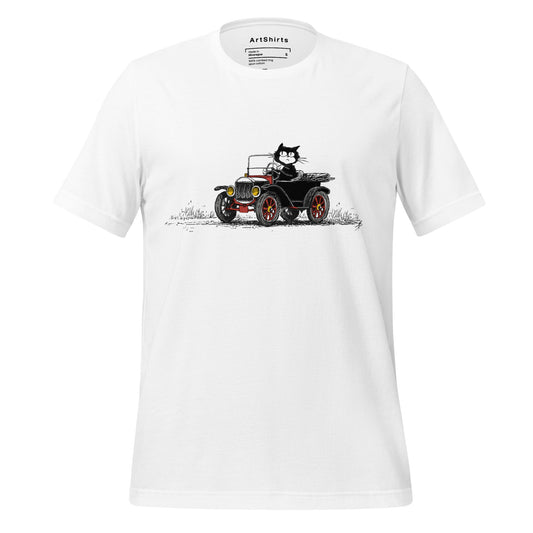 Driving Cat Unisex T-Shirt