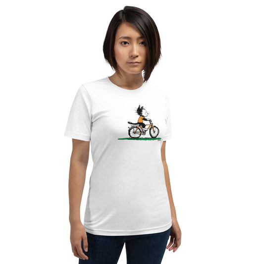 Cool Cycling Cat Unisex t-shirt
