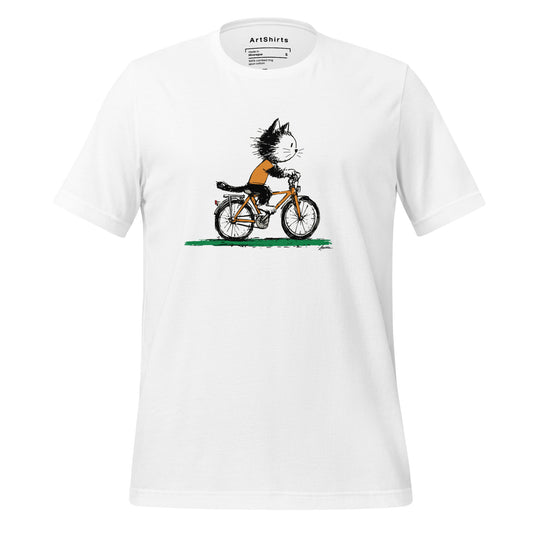 Cool Cycling Cat Unisex t-shirt