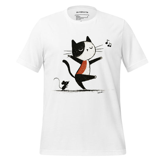 Dancing Cat & Mouse Unisex T-Shirt