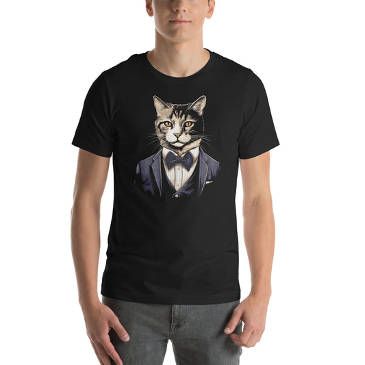 Colorized Cat Unisex T-Shirt Black