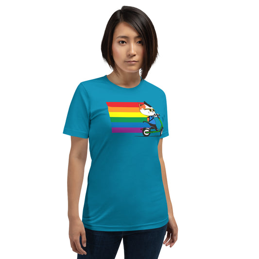 Scooter Cat Pride Unisex t-shirt