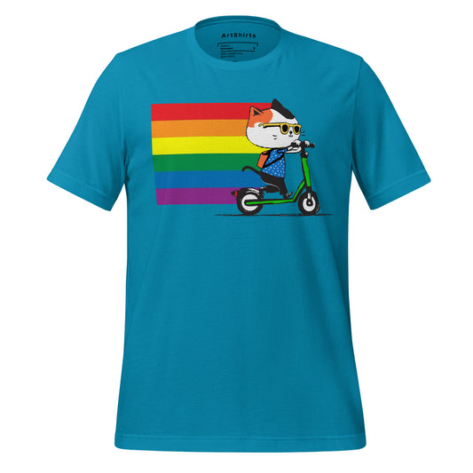 Scooter Cat Pride Unisex t-shirt