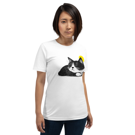 Sleeping Cat with Sun Unisex T-Shirt