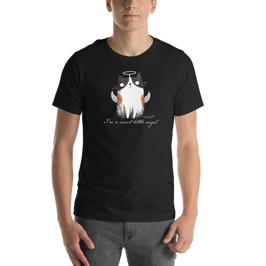 Sweet Little Angel Cat Unisex T-Shirt
