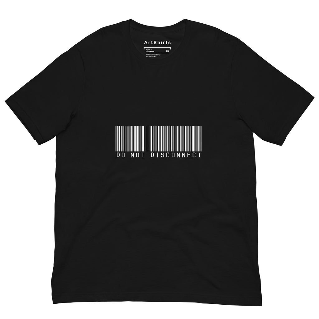 Electric Sheep - Do Not Disconnect Barcode - Premium Blk T-shirt