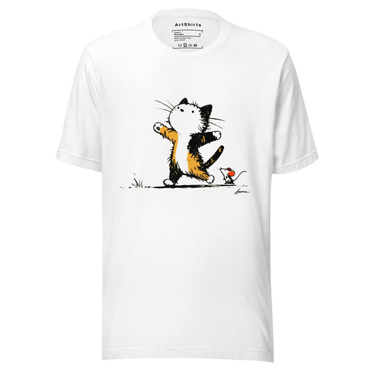 Cat & Mouse Wandering Unisex T-Shirt